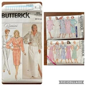 Vintage Butterick Classic Sewing Patterns 6983, 4735 & 3604 Size 8-10-12 1980